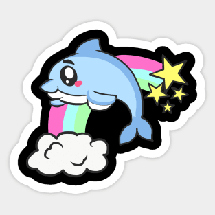 cute dolphin design whale fish animal welfare dolphin Sticker